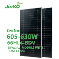 Pilihan Terbaik Panel Surya Monokristalin Jinko Tiger Neo JKM66HL4M-BDV 620W N-Type TOPCon Bifacial 630Watt Original untuk Bisnis