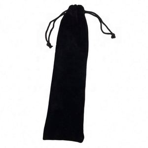 Étui pour éventail à main pliable de 13 pouces en velours noir réfléchissant avec cordon de serrage, en tissu écologique, pour protection, idéal comme cadeau de mariage - Product Image 4