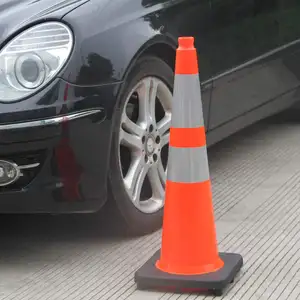 Factory Wholesale 4.5kg 10 Pounds 75cm Heavy Duty Collapsible Flexible Safety PVC 30inch Traffic Cone