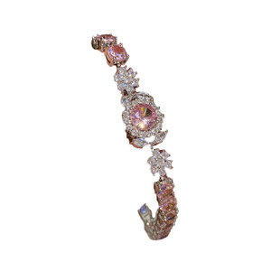 Bracciale con Charm a Fiore in Zircone Super Brillante, Gioiello di Lusso Leggero ed Elegante, Colorato e Raffinato, Regalo di Moda Hip Hop per Donne - Product Image 5