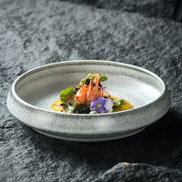 Assiettes de service en porcelaine écologique pour restaurant à thème oriental, vaisselle de fête en grès pour salades, pâtes et desserts, buffet