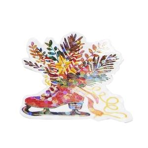 Autocollant en vinyle PVC texturé pailleté pour chaussures de skateboard, impression d'éléments de Noël, cadeau, vente en gros, fabricant - Product Image 1