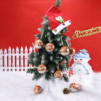 Nuove Decorazioni Natalizie, Palline Pendenti per Albero di Natale Fatte a Mano, Semi-Meccaniche, 14 Pezzi per Scatola, Decorazioni Natalizie per Decoupage