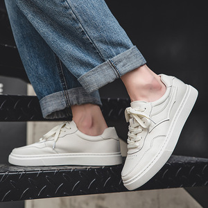 Zapatillas Casuales para Hombre, Transpirables, de Cuero Genuino Blanco, para Deporte, Caminar, Antideslizantes, de Malla, para Primavera e Invierno - Product Image 2