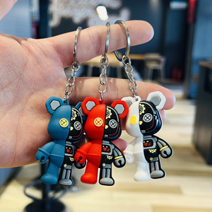 <span class=keywords><strong>Portachiavi</strong></span> con orsetto meccanico semi-smontabile in stile punk cartoon, regalo <span class=keywords><strong>di</strong></span> compleanno per coppie, per auto e borse - Product Image 3
