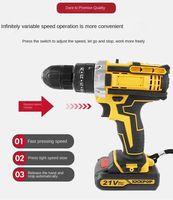 Perceuse sans fil 21V avec variateur de vitesse pour le travail du bois – Vente directe usine par fournisseur chinois