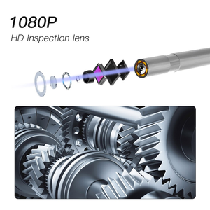 Caméra endoscopique industrielle portable P10 2,8'' LCD 1080P, boroscope d'inspection 8 mm avec lumière LED, sonde de 5 m pour l'entretien des canalisations - Product Image 3