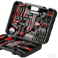Ensemble d'outils électriques domestiques, perceuse à batterie Li-ion 21V, perceuse à main rechargeable, tournevis électrique multifonction, boîte de rangement en plastique 1
