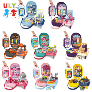 Mode beauté salon de coiffure jouets ensemble pour filles en plastique semblant jouer maquillage et coiffeur en boîte s'habiller jouets - Product Image 6