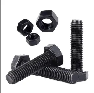 Black DIN933 M6 Hex Screw Bolts And Nuts M10 Fasteners M12 M13 Hexagon Bolts 18X80mm 8.8 Hex Head Bolts Category
