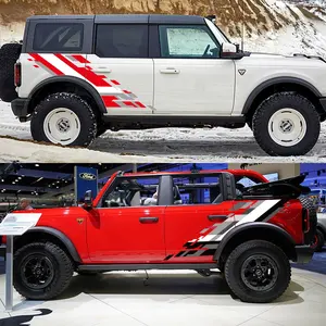 Calcomanía Decorativa Lateral para Carrocería de Auto, Estilo Deportivo de Carreras, para <span class=keywords><strong>Ford</strong></span> <span class=keywords><strong>Bronco</strong></span> SUV, Decoración de Vinilo Hardcore Raptor, Accesorios de Auto Tuning - Product Image 2