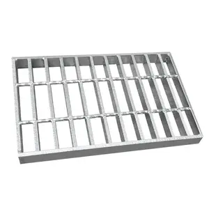 Custom Made Steel Grating Drainage Cover Serrated Metal Walkway Hot Dip Galvanized Walkway Heavy Duty Steel Grating