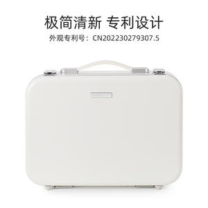 Trousse de maquillage rose avec miroir éclairé, boîte de rangement cosmétique portable pour les voyages et la maison - Product Image 4