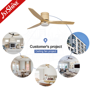 1stshine ventilateur de plafond Offre Spéciale en bois affleurant économie d'énergie LED ventilateur de plafond avec télécommande - Product Image 5