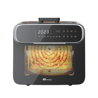 Anbolife Horno Freidora de Aire Digital LED de 13L con Ventanas Visibles Dobles de Gran Tamaño, Revestimiento Antiadherente, Estilo Horno, Electrodoméstico WiFi para el Hogar