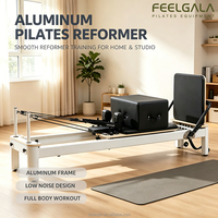Reformer de Pilates pliable en alliage d'aluminium, lit d'entraînement portable avec appui-tête réglable, séparateur à ressorts, poulie à voile, pour la santé