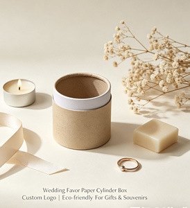Custom Paper Cylinder <b>Wedding</b> Favor <b>Box</b> Round <b>Gift</b> Tube for <b>Wedding</b> Party - Product Image 3