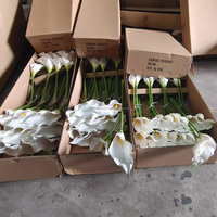 Fleur artificielle de lys blanc de haute qualité au toucher réel, 36 cm, en EVA, pour centre de table de mariage, décoration d'événements