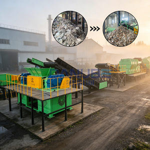 Máquina de Reciclaje y Clasificación de Residuos Industriales, Equipo de Procesamiento de Metales Verde y Amarillo para Plantas de Tratamiento de Residuos Sólidos Municipales - Product Image 1