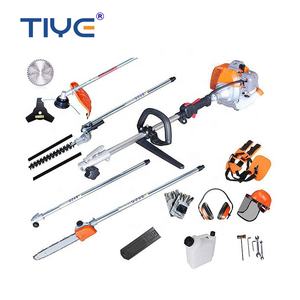 4 1 52CC <span class=keywords><strong>Desbrozadora</strong></span> múltiple inalámbrica Cortadora de césped <span class=keywords><strong>Desbrozadora</strong></span> de acero Batería de gasolina eléctrica Fuente de alimentación Hoja de metal duradera - Product Image 1