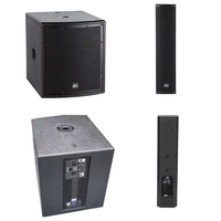 Set de Equipo de Sonido DBK con Altavoz de Columna Tipo Array de 4*4 Pulgadas y Subwoofer Activo de 15 Pulgadas con Amplificador Sistema de PA