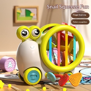 Juguetes Sensoriales de Arrastre con Forma de Caracol, Juguete Educativo para Recién Nacidos, Rompecabezas de Plástico para Dedos, Juguetes de Aprendizaje Temprano para Bebés - Product Image 5