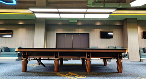 Tavolo da Snooker Professionale da 12 Piedi con Sponde in Acciaio, Tasche in Pelle e Sistema di Riscaldamento - Product Image 5