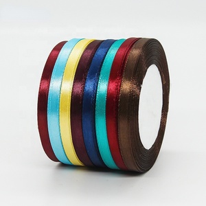 Nastro di raso Premium all'ingrosso da 1/5 pollici 100% poliestere eco-friendly intrecciato <span class=keywords><strong>Deco</strong></span> maglia rotoli a faccia singola - Product Image 1