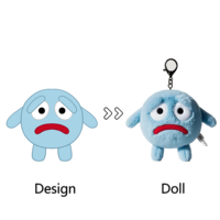 Mini porte-clés peluche personnalisé Mascotte douce écologique Porte-clés peluche peluche animal personnalisé ODM