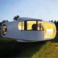 Villa modulaire en acier à structure extensible télescopique, maison préfabriquée de type capsule, design moderne