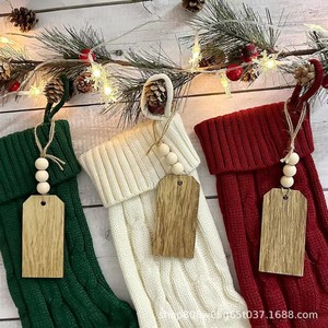 Simple Wooden Hanging <b>Tags</b> Rectangle Solid Wood Craft Decor Indoor <b>Gift</b> Ornament Retro Color Environmentally Friendly - Product Image 5