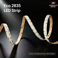 Bande LED ECO 2835 240leds/m 24v 6000k 20w 10mm CRI>80 152LM/W
