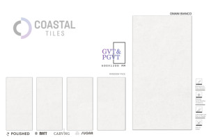 OMANI BIANCO Carreaux de porcelaine polie 9mm 600x1200MM / 24X48 Carreaux de briques réfractaires de qualité supérieure au design moderne et classique certifiés CE - Product Image 2