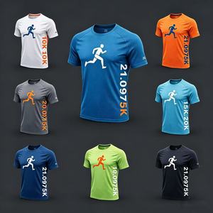 Wholesale Sports T-shirts Polyester Custom LOGO Sublimation <b>Tshirts</b> Printing Promotional Blank Marathon Race Running t Shirt - Product Image 1