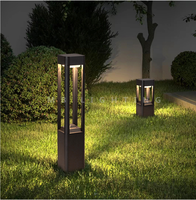 Lampes de jardin extérieures Détecteur de mouvement Borne solaire LED Lampe de pelouse pour jardin, cour paysagère, allée, passerelle