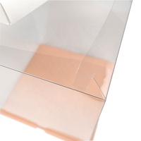 Boîte à gâteau transparente personnalisée de 10 pouces boîte cadeau de gâteau grande carrée transparente en plastique PET pour anniversaire mariage