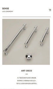 Zinc Alloy Modern Bright <b>Silver</b> <b>Drawer</b> Handle for Cabinet Kitchen Wardrobe Dresser Bedroom Living Room Bathroom Hotel & School - Product Image 2