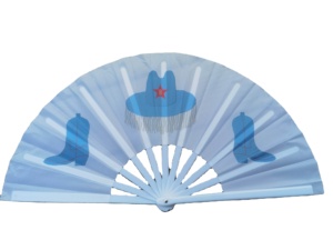 Abanico Plegable de Bambú de 33 cm con Logotipo Personalizado, Abanico de Mano Grande - Product Image 2