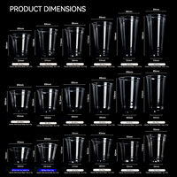 Koffiebeker met eigen logo, wegwerpbaar, 360ml, transparant, 92mm PET beker, 14oz, food grade beker met deksel, ijskoffie beker, bedrukte U-vormige beker