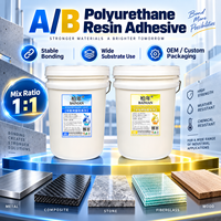 Adhésif en résine polyuréthane transparente, colle bicomposante pour verre acrylique, artisanat en cristal, composants électroniques, encapsulation