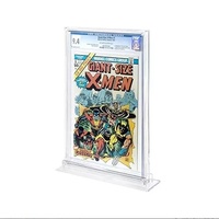 Vitrine de présentation de collection de haute qualité en acrylique transparent personnalisée, support de bande dessinée classé CGC