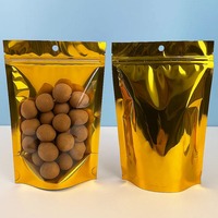 Sacs refermables transparents Miaowadi, couleur rouge, résistants à l'humidité, pour aliments secs, gâteaux, noix et collations