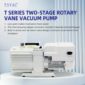 Pompe à vide à deux étages TSVAC T8D 8m³/h 1Pa 0.37kW, Pompe rotative à palettes à double étage à bain d'huile pour lyophilisateur de laboratoire - Product Image 3