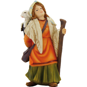 ZICOM Figurines de crèche de Noël de 9 cm Bergeresse avec mouton Modèle allemand 9069-K182-58 - Product Image 1