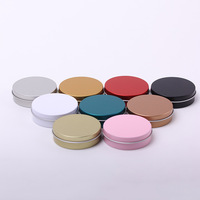 Caja metálica circular de hojalata Baole con ventana para pegatinas, cable de auriculares, unidad flash USB, organizador de insignias y velas, acabado mate