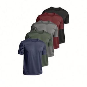Custom Shirt Custom Shirts Men Workout Shirts Dry Fit Moisture Wicking Short Sleeve Athletic Work <b>T</b>-Shirts - Product Image 3