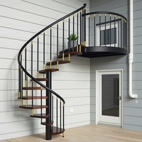 Modern gestaltete vorgefertigte Wendeltreppe aus Edelstahl Einfache Installation für den Außen-oder Wohnungs gebrauch
