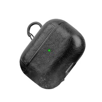 Étui en cuir PU pour Airpods Pro Housse de protection de luxe Étui pour écouteurs Boucle pour Air Pods Pro 3 Écouteurs Fundas