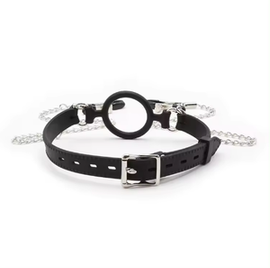 Bonita Bola de boca de mordaza transpirable de silicona con agujeros boca abierta Bondage Gear juguete sexual para amantes del fetiche - Product Image 2