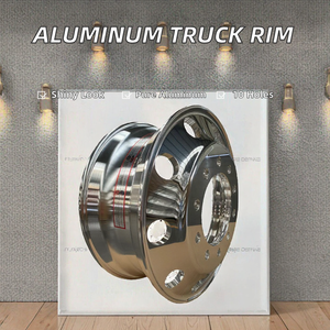 Vente en gros d'usine, jantes en aluminium Wopu New Foton 10 trous 22,5 finition brillante 11r24,5, roues de camion Alcoa pour remplacement/réparation - Product Image 2